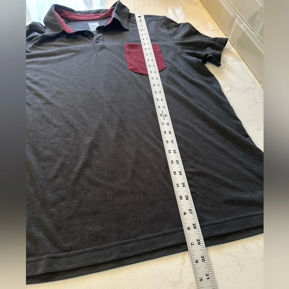The North Face Men’s XL Gray Burgundy‎ Pocket Performance Polo Shirt FlashDry